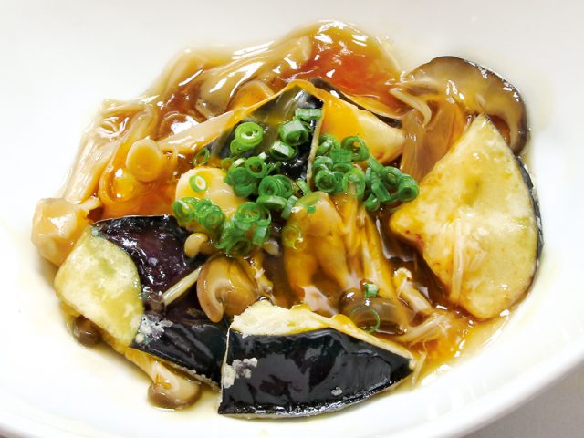 米ナスのきのこあんかけ